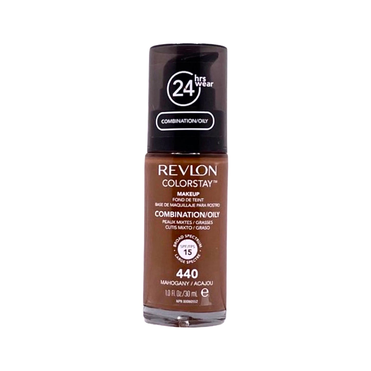 REVLON COLORSTAY COMBINATION/OILY SKIN SPF 15; 1 fl. oz. / 30 ml (440 - MAHOGANY)