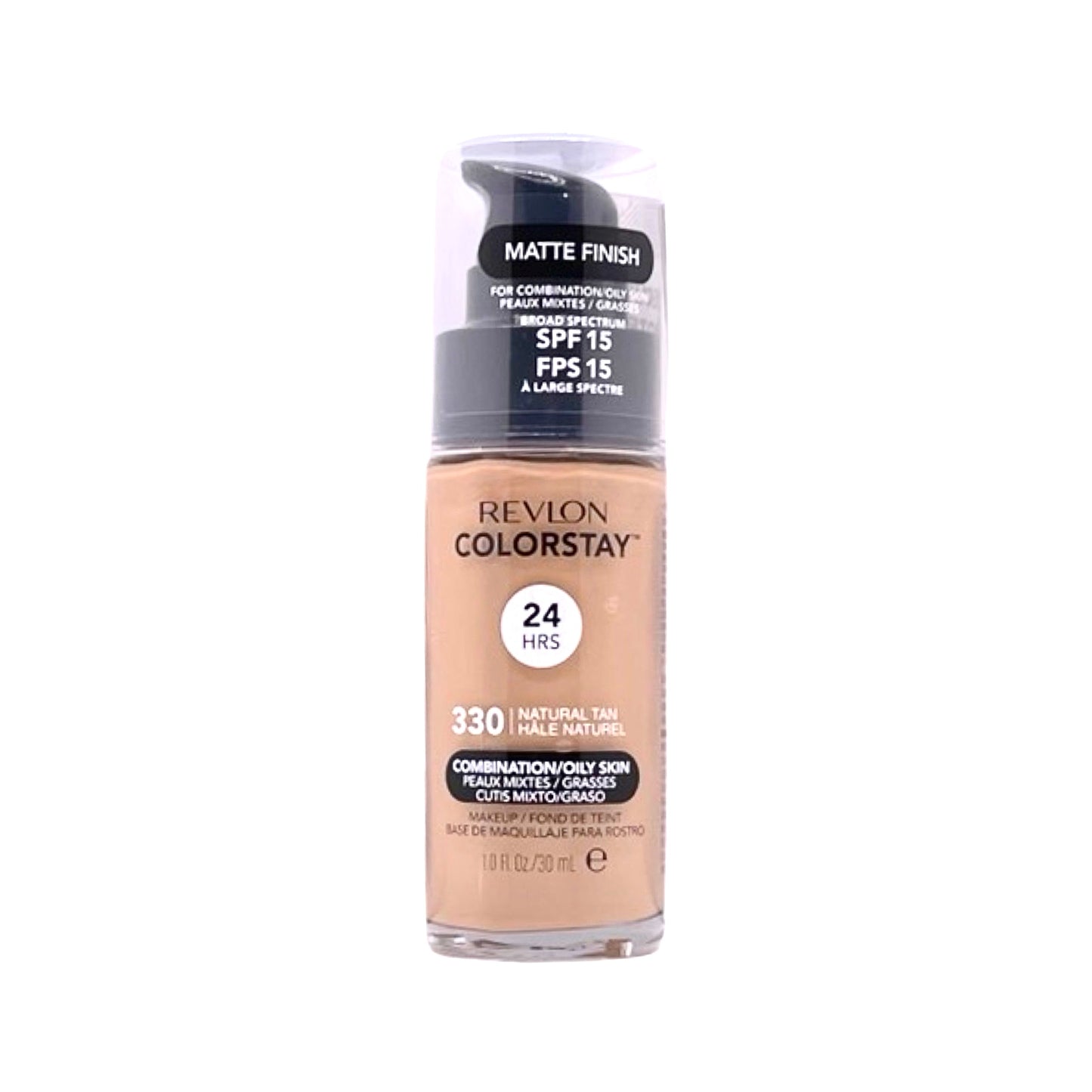 REVLON COLORSTAY MATTE COMBINATION/OILY SKIN SPF 15; 1 fl. oz. / 30 ml (330 - NATURAL TAN)