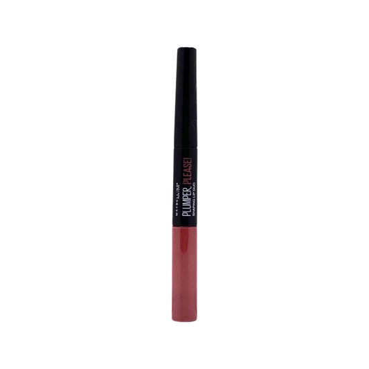 MAYBELLINE PLUMPER PLEASE SHAPING LIP DUO 2 IN 1 GLOSS 0.14 fl. oz. + LINER 0.035 oz (205 - CLOSE UP)