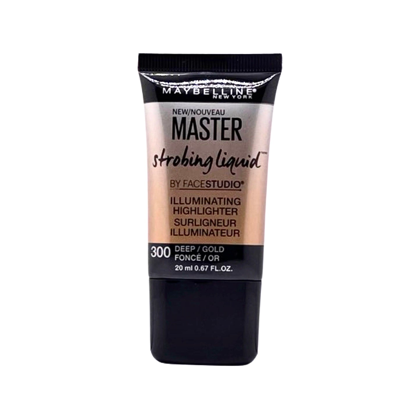 MAYBELLINE MASTER STROBING LIQUID HIGHLIGHTER BY FACESTUDIO - ILLUMINATING HIGHLIGHTER 0.67 fl. oz. / 20 ml (300 - DEEP GOLD)