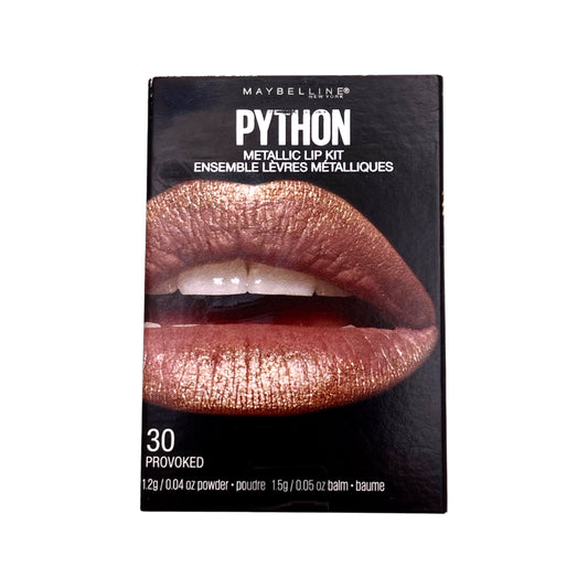 MAYBELLINE PYTHON METALLIC LIP KIT 2 IN 1 LIP POWDER 0.04 oz + BALM 0.05 oz (30 - PROVOKED)