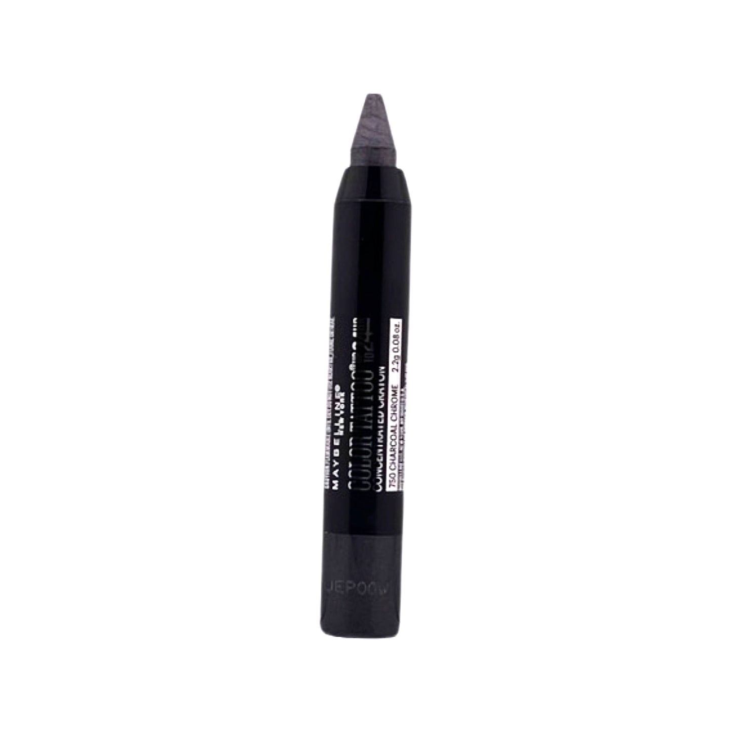 MAYBELLINE COLOR TATOO 24 HOURS CRAYON CONCENTRATED EYE SHADOW 0.08 oz (750 - CHARCOAL CHROME)