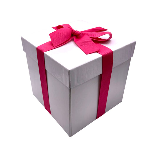 DELUXE GIFT BOX 6” x 6” x 6” WHITE