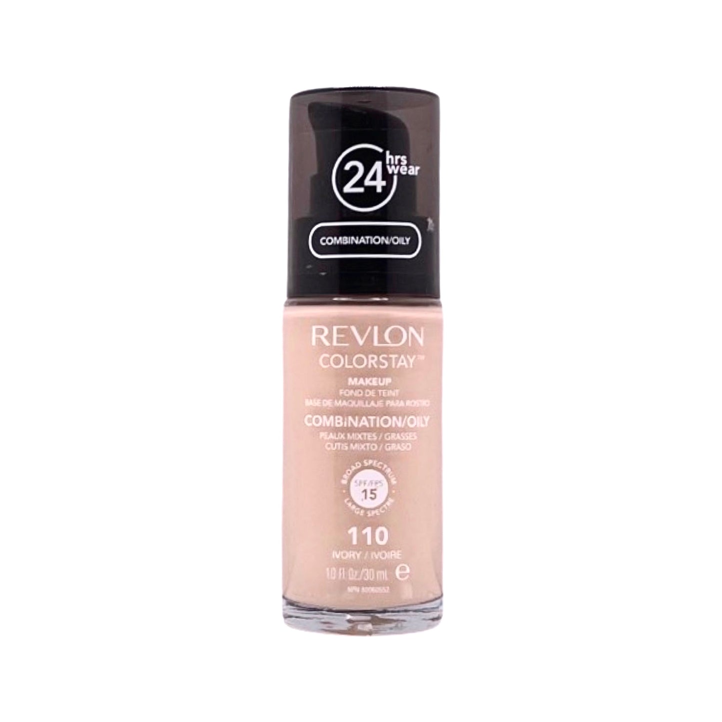 REVLON COLORSTAY COMBINATION/OILY SKIN SPF 15; 1 fl. oz. / 30 ml (110 - IVORY)